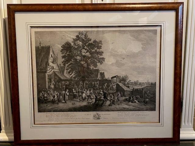 4 gravures du XVIIIe siècle, Antiquités & Art, Eau-forte, 60 cm, Enlèvement, Vie quotidienne
