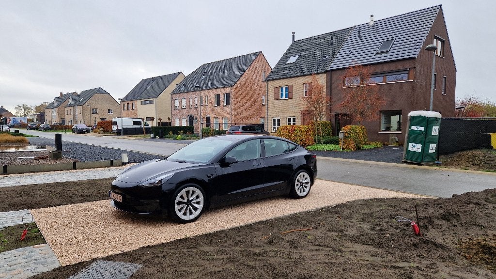 Tesla Model 3 AWD Long Range Dual Motor (met trekhaak), Auto's, Parkeersensor, Zwart, Zwart, Leder