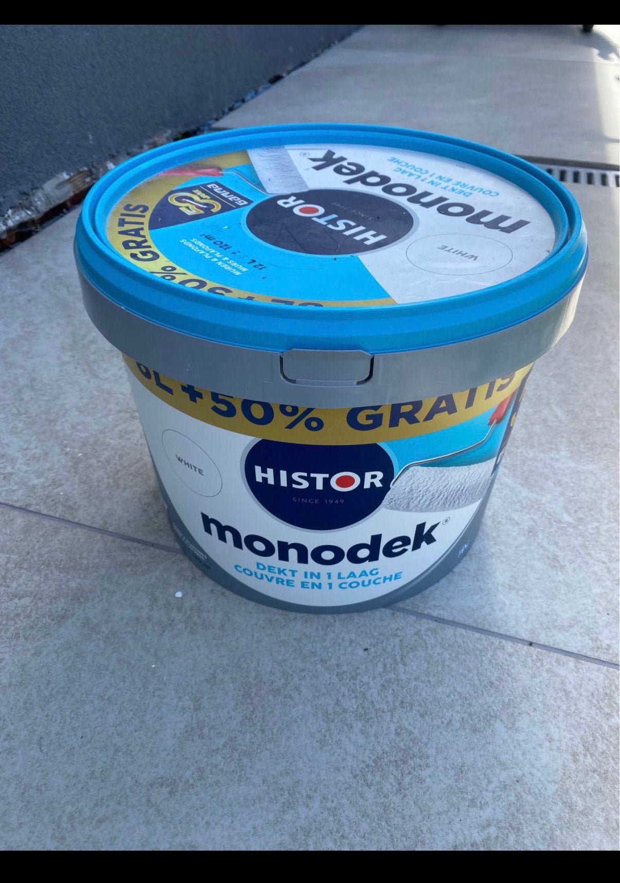 Muurverf wit nieuw ongeopend, Ophalen, Zo goed als nieuw, Wit