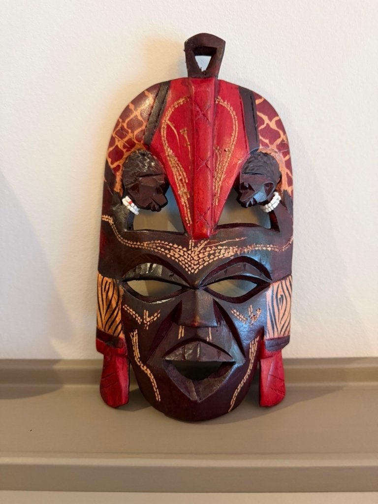 Afrikaans houten masker, Antiek en Kunst, Overige onderwerpen, 20 - 50 cm, Hout, Overige stijlen