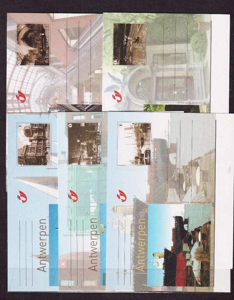 België 2010 Geïllustreerde briefkaarten BK196-BK200 **, Verzenden, Postfris, Postfris
