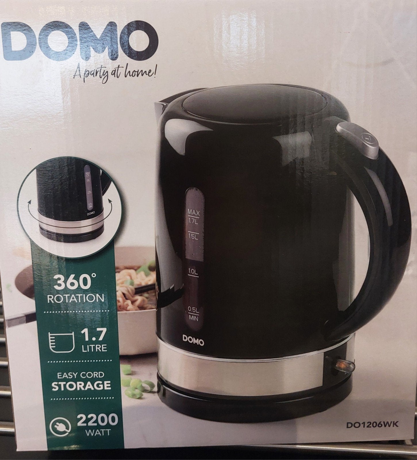 Domo waterkoker, Electroménager, 1 à 2 litres, Enlèvement, Neuf