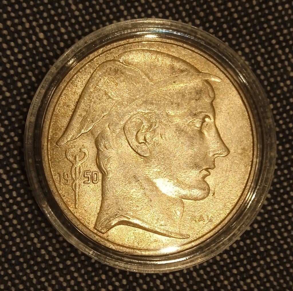 50 Frank 1950 België - Vlaams - Hermes, Postzegels en Munten, Verzenden, Zilver, Losse munt, Zilver