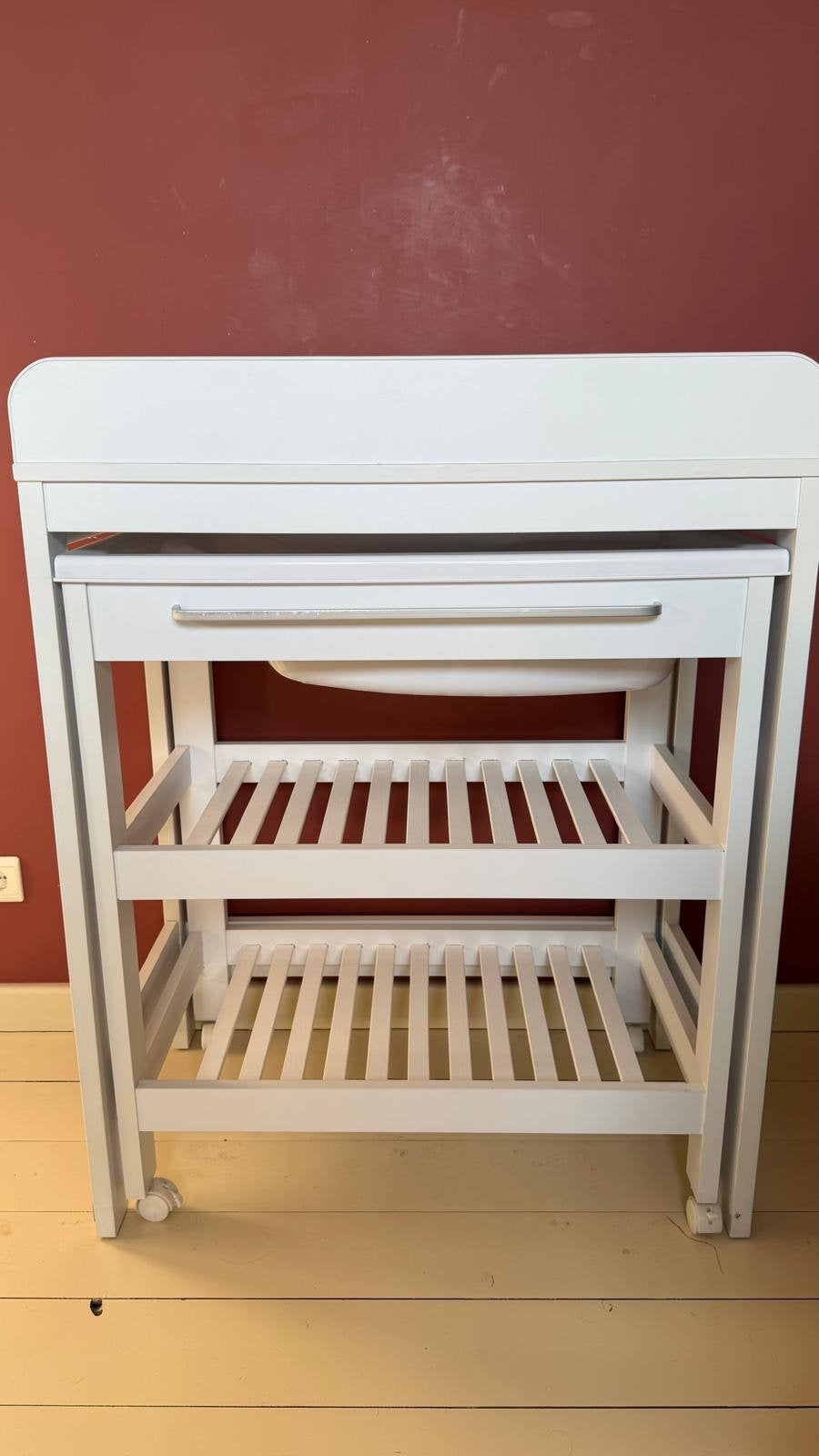 Verschoonmeubel baby met badje, Enlèvement, Utilisé, Baignoire