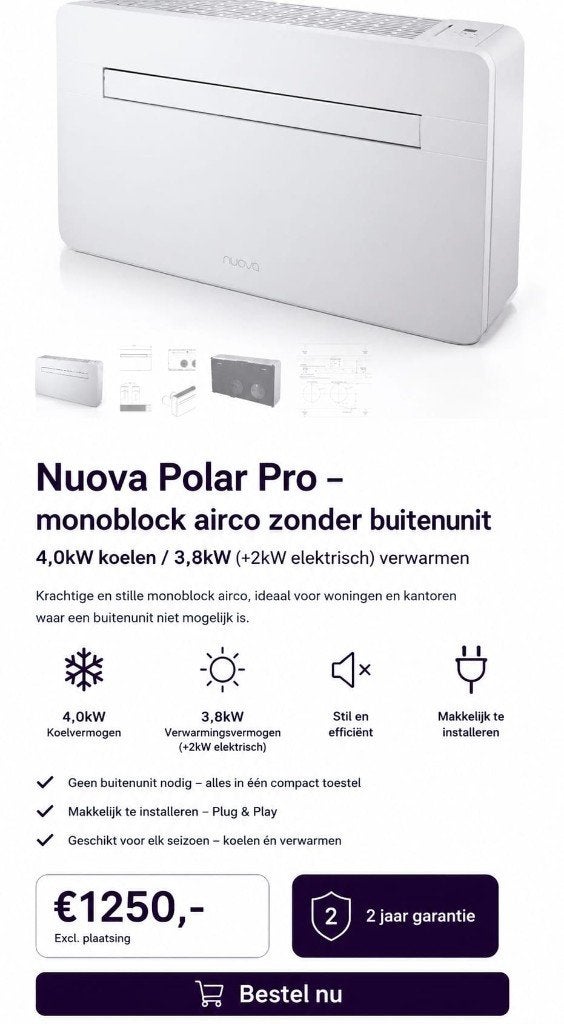Monoblok airco, Electroménager, Enlèvement ou Envoi