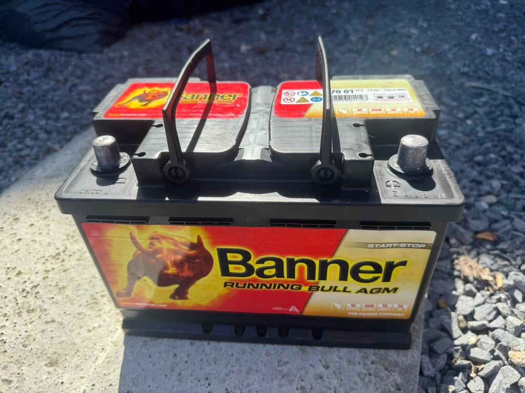 70Ah 720A Start-Stop AGM-batterij, Auto-onderdelen, Ophalen, Gebruikt