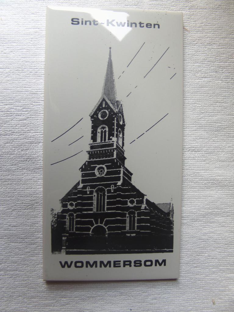 tegel WOMMERSOM Sint Kwinten wand muur vaderdag, Enlèvement ou Envoi, Comme neuf