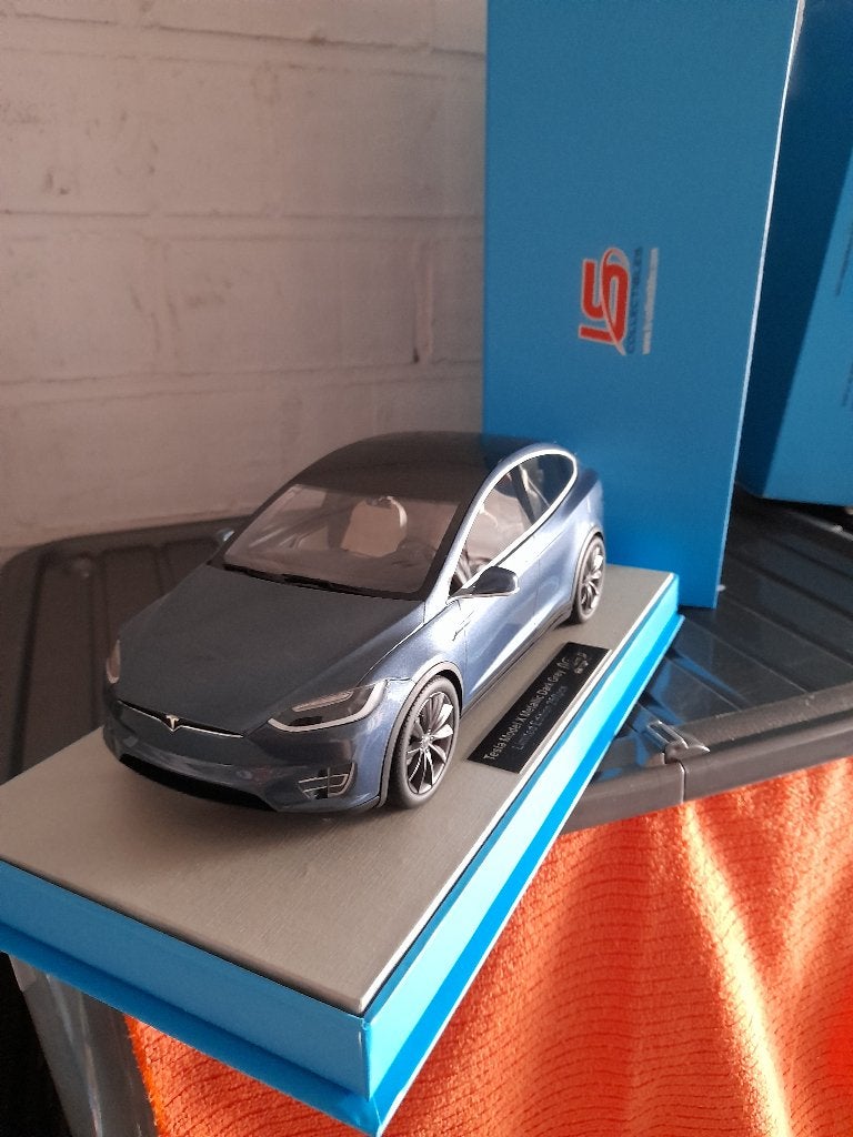 1/18 LS TESLA X, Ophalen of Verzenden, Zo goed als nieuw, Auto, Overige merken