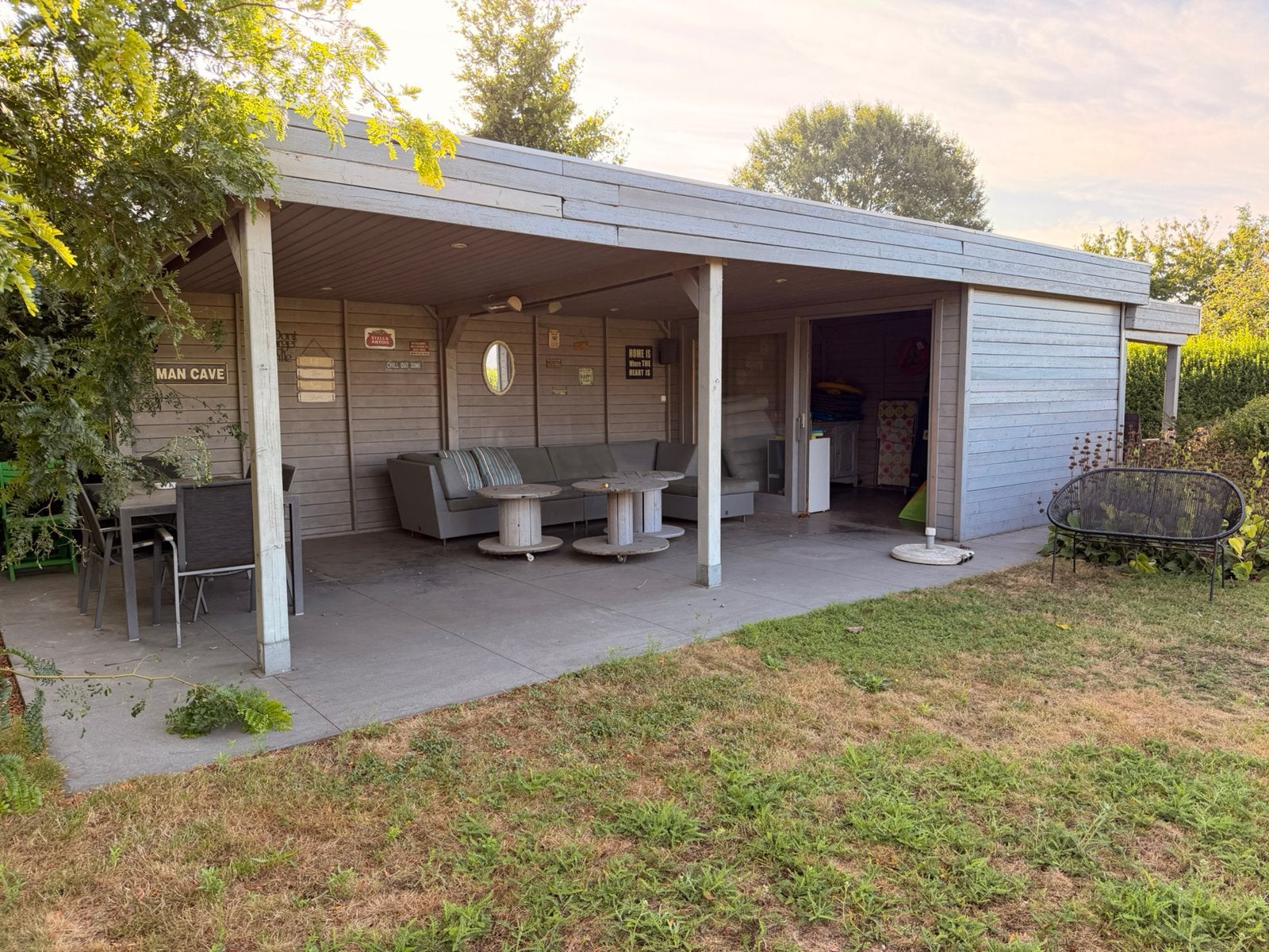 Poolhouse hout (zelf af te breken), Tuin en Terras, Ophalen, 500 cm of meer, Met overkapping, Hout