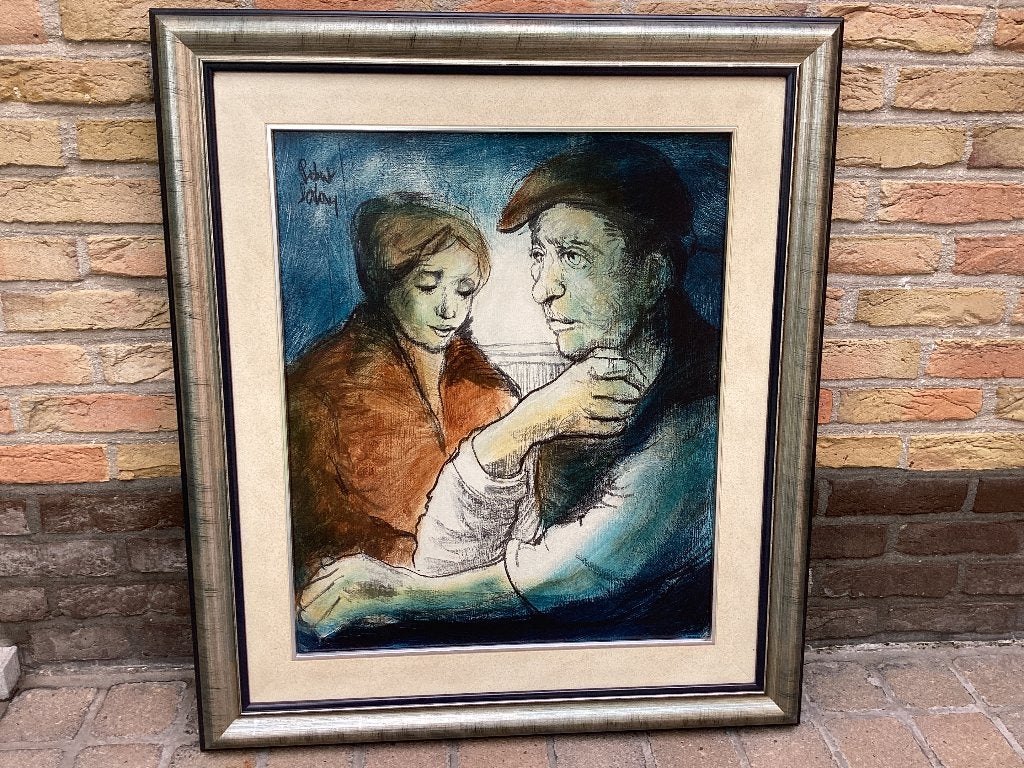 Schilderij Robert DE MAN (Roeselare 1949-Oostkamp 2016), Ophalen, Doek, Portret of Personen, Expressionistisch