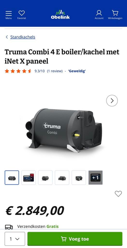 Truma Combi 4 iNet X Boiler / Kachel Nieuw in doos Camper, Ophalen of Verzenden, Nieuw