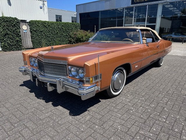 1974 Cadillac Eldorado cabrio - 8.2 V8 - rijklaar., Auto's, Overige kleuren, Cabriolet, Leder, 6 zetels