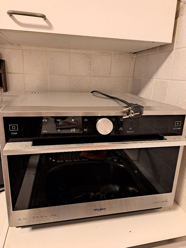 Grijze combi microgolf oven, Croustillant, Comme neuf, Moins de 45 cm, Enlèvement