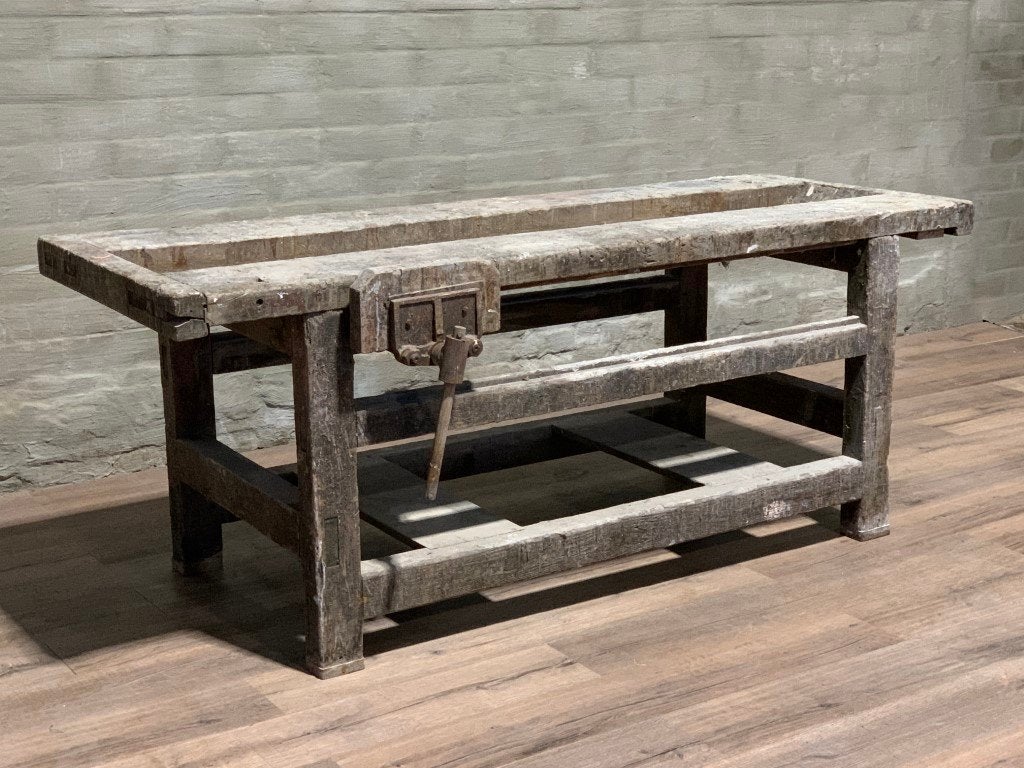 Oude werkbank in perfecte staat - 200 x 74 cm + 74 cm hoog, Bricolage & Construction, Enlèvement ou Envoi, ., Comme neuf, .
