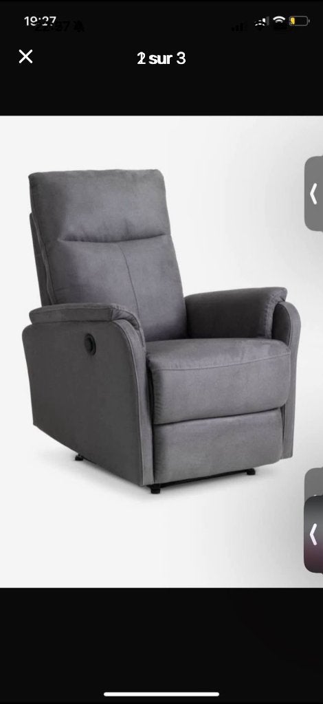 Fauteuil, Enlèvement, Comme neuf, Tissus