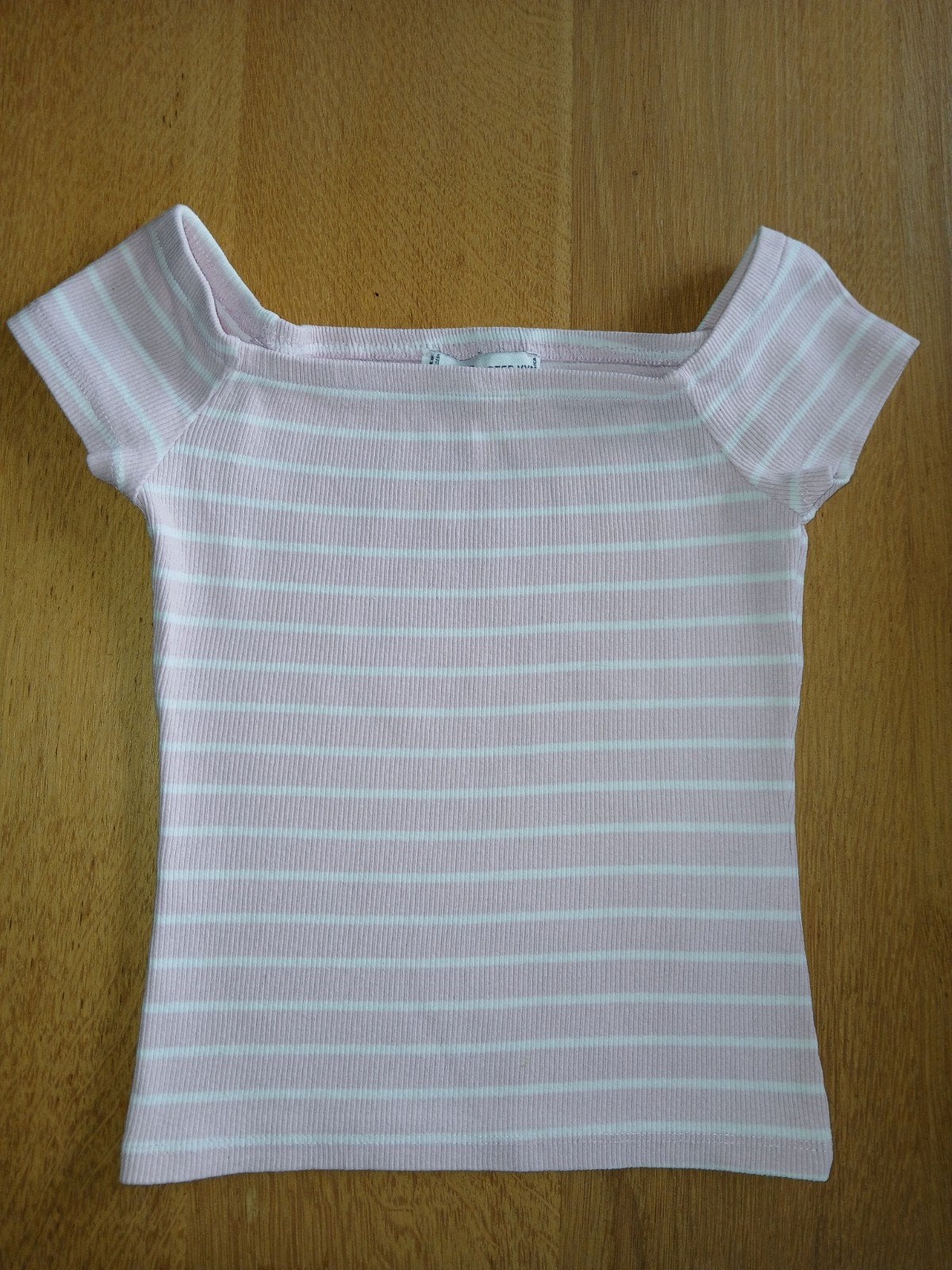 XXS roze-wit katoenen T-shirt voor meisjes - Primark, Kinderen en Baby's, Kinderkleding | Maat 140, Ophalen of Verzenden, Meisje