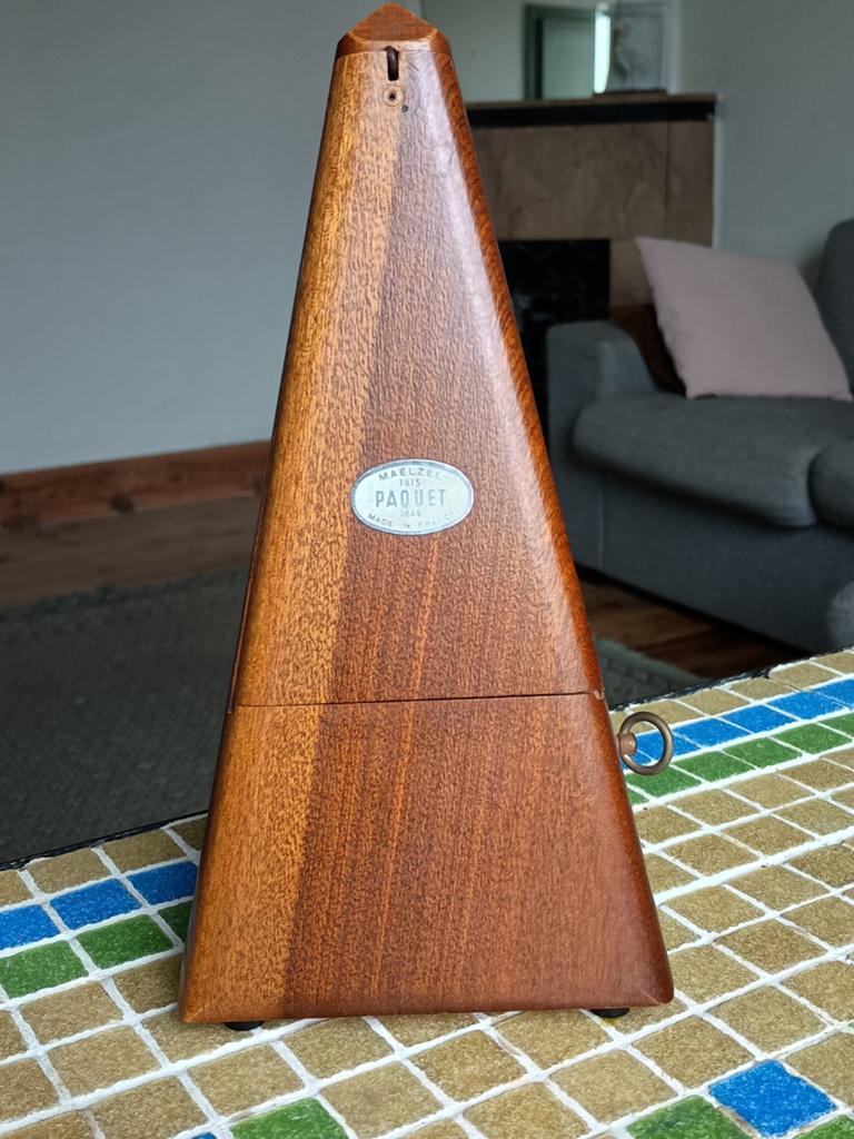 Vintage Maelzel-paquethouten metronoom – Franse, Muziek en Instrumenten, Instrumenten | Toebehoren, Ophalen of Verzenden