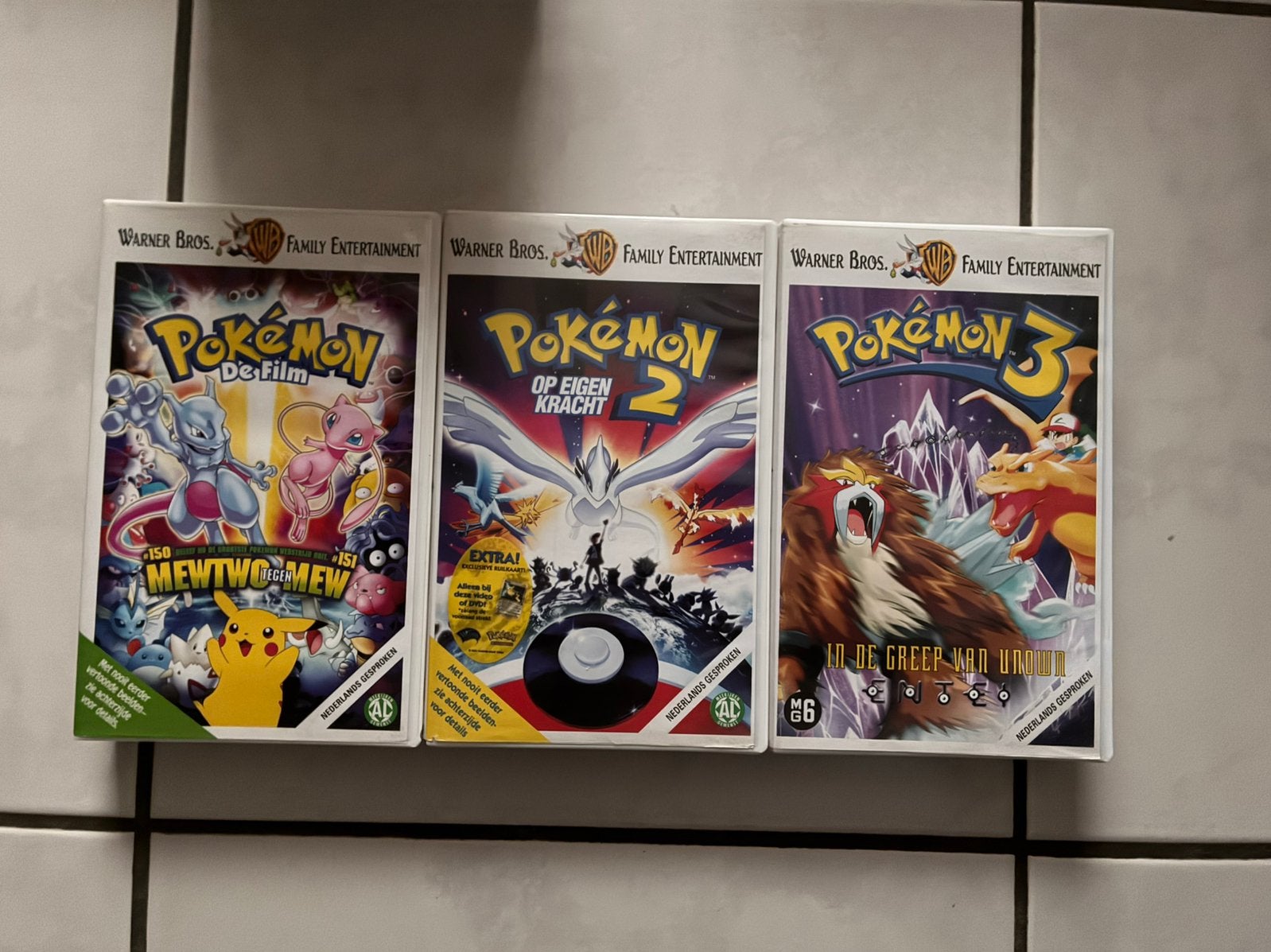 Pokémon VHS casette Film 1, 2 & 3, Cd's en Dvd's, Ophalen, Zo goed als nieuw