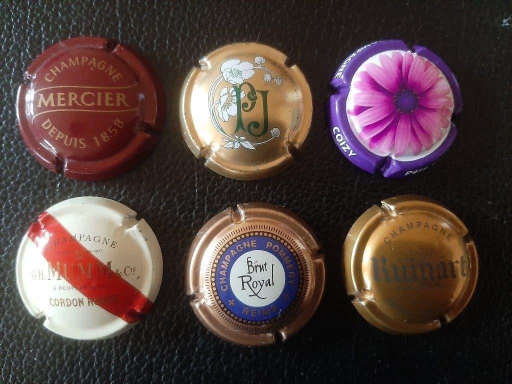 6 champagne capsules - jéro's, Collections, Enlèvement ou Envoi
