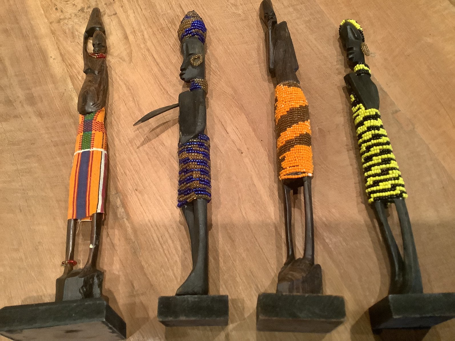 Afrikaanse beeldjes, Antiek en Kunst, Ophalen, Gesneden, Hout