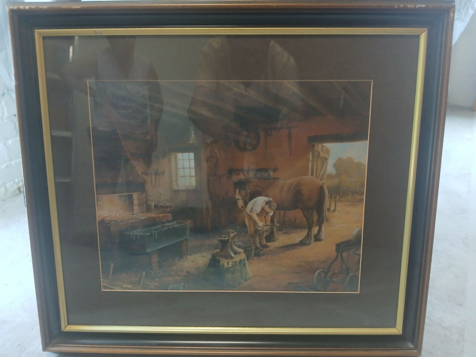 Kader / Foliedruk / Dufex foil print, Ophalen of Verzenden, Vintage, Print