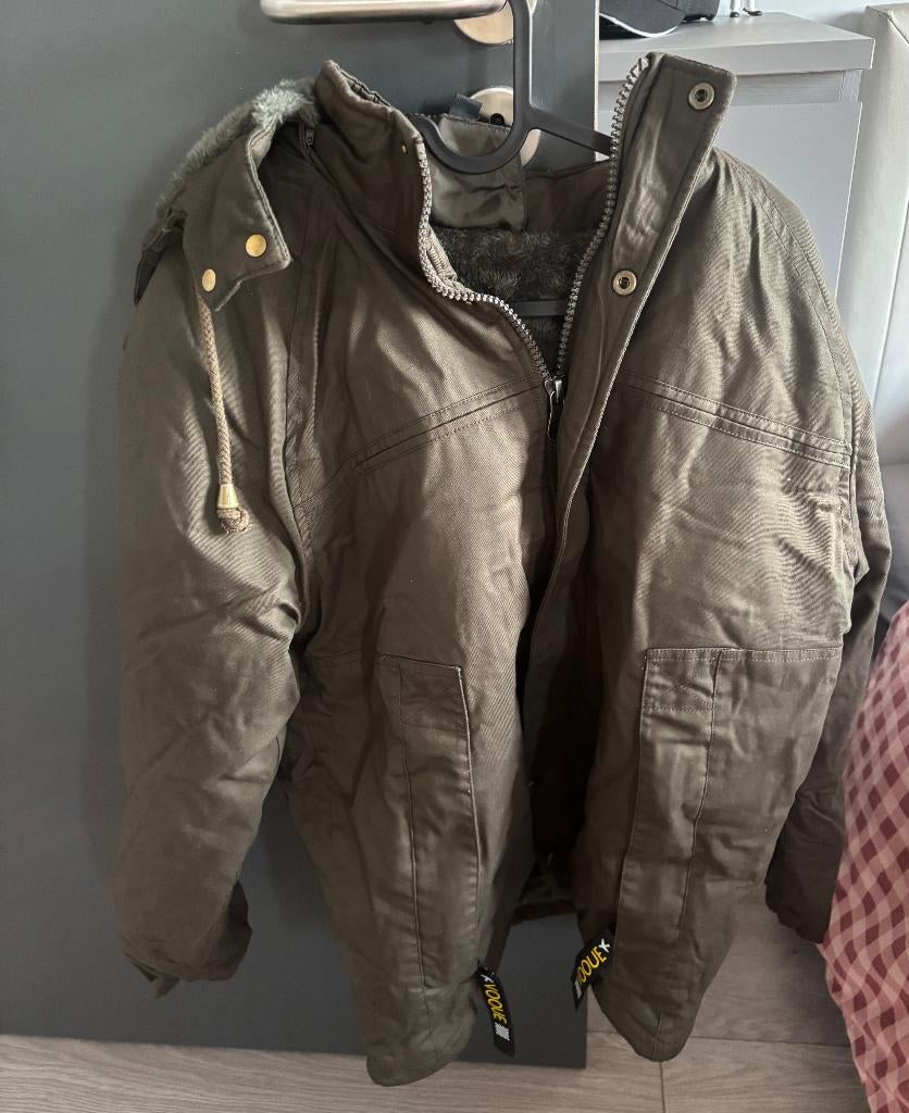 Heren parka met fleece, Andere, Nieuw, Groen, Verzenden
