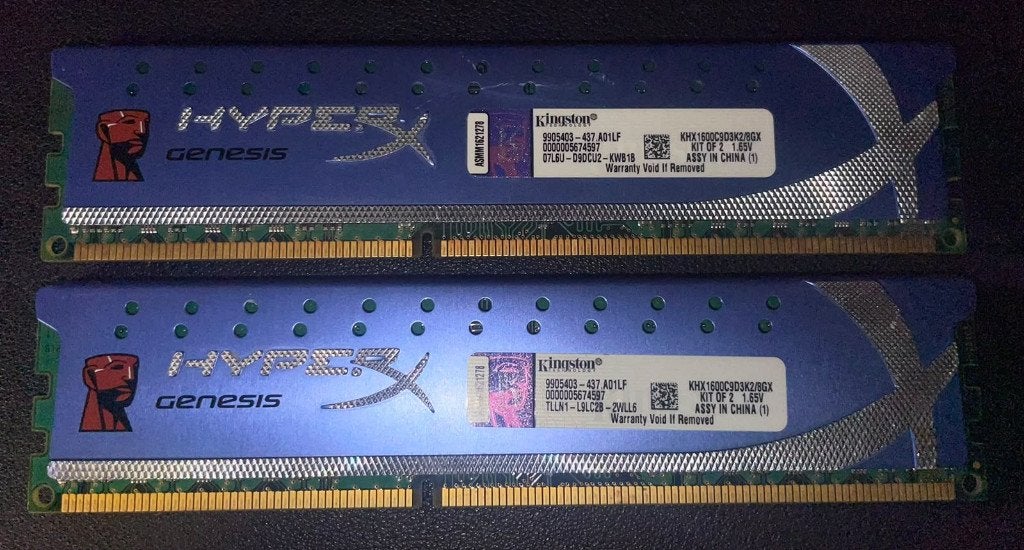 8 GB RAM DDR3 HyperX Genesis (2x4 GB), Computers en Software, RAM geheugen, Gebruikt, DDR3, Ophalen of Verzenden, Desktop