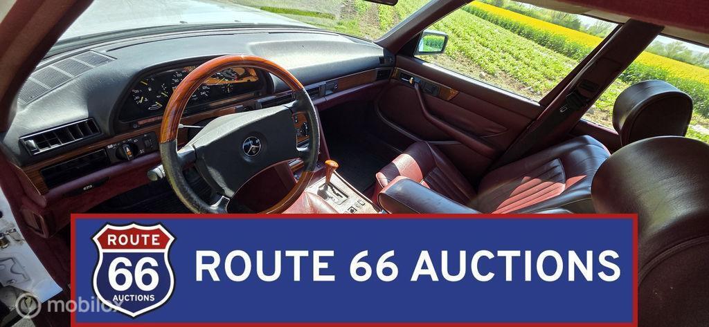 Mercedes-Benz 300 SE | 1985 | Route 66 Auctions, Auto's, Zwart, Mercedes-Benz, Bedrijf, Handgeschakeld