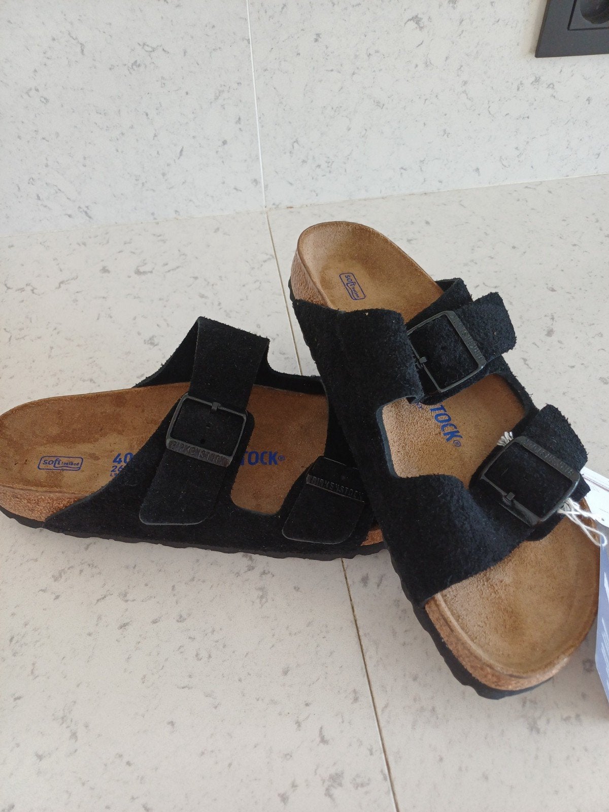 Birkenstock Arizone suède black maat 40, Kleding | Heren, Zwart, Nieuw, Birkenstock, Ophalen