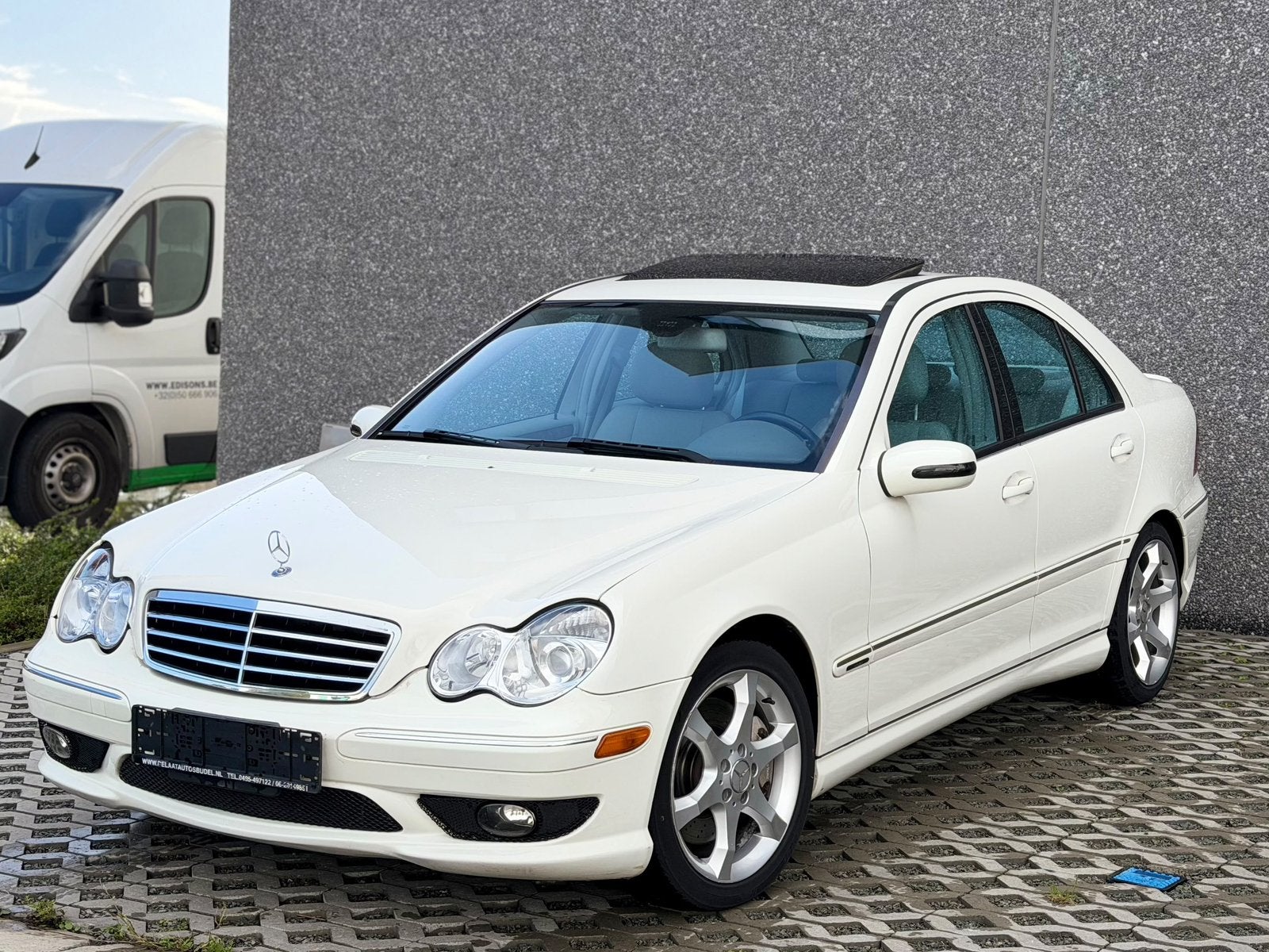 Mercedes c230 - V6 - full AMG - 114.000km, Wit, Leder, 5 zetels, Particulier