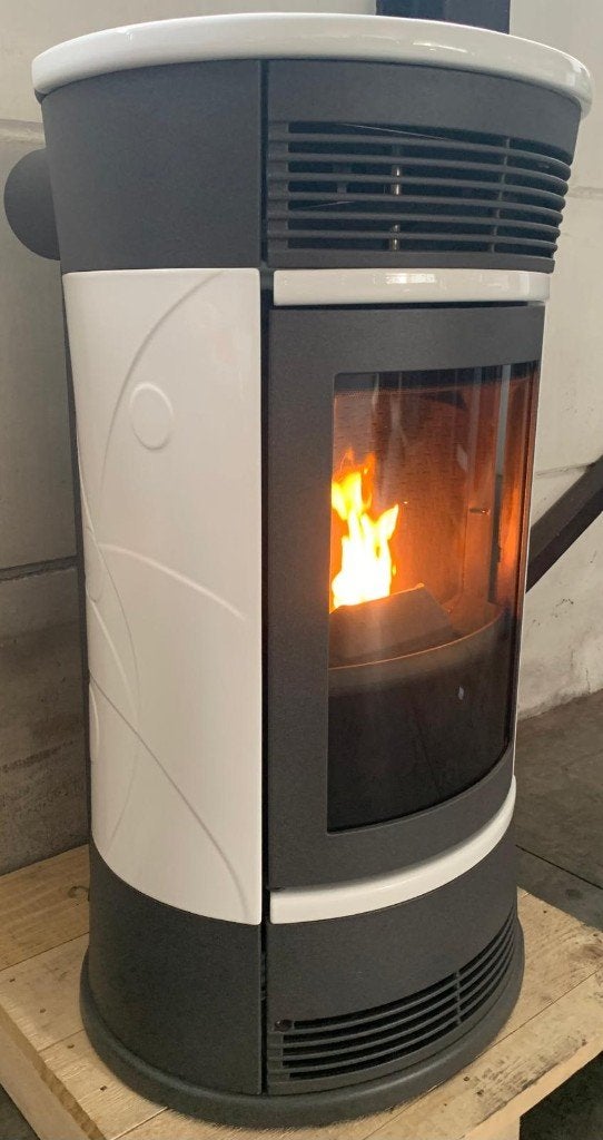 Pelletkachel Edilkamin 12kw Showroom staat, Ophalen, Zo goed als nieuw, Vrijstaand, Pelletkachel