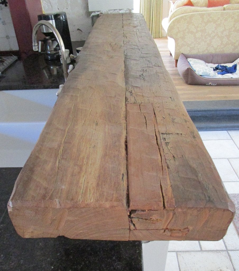 oude balk Azobe, Ophalen, Gebruikt, Hardhout, 180 tot 250 cm
