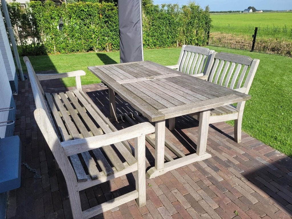 Tuinset Gloster, Ophalen, 5 zitplaatsen, Bank, Teakhout