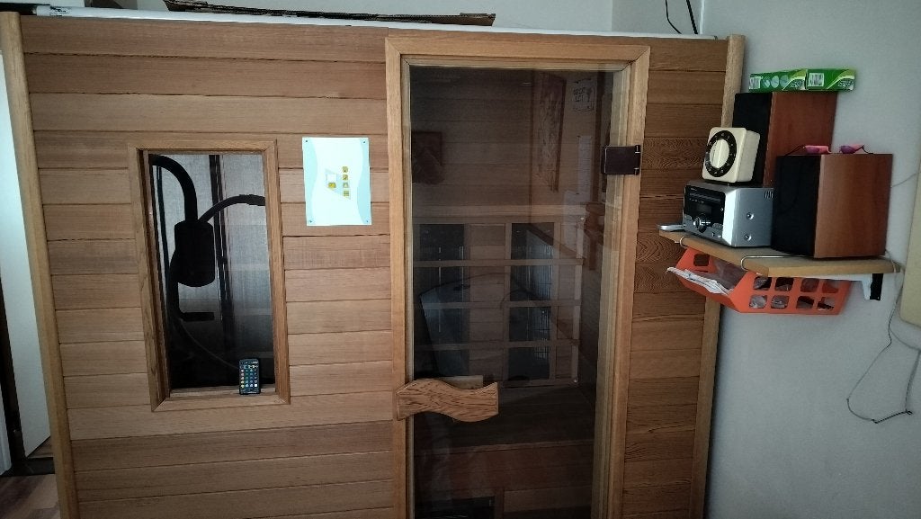 Infrarood sauna, Sport en Fitness, Sauna, Ophalen, Gebruikt, Infrarood, Complete sauna