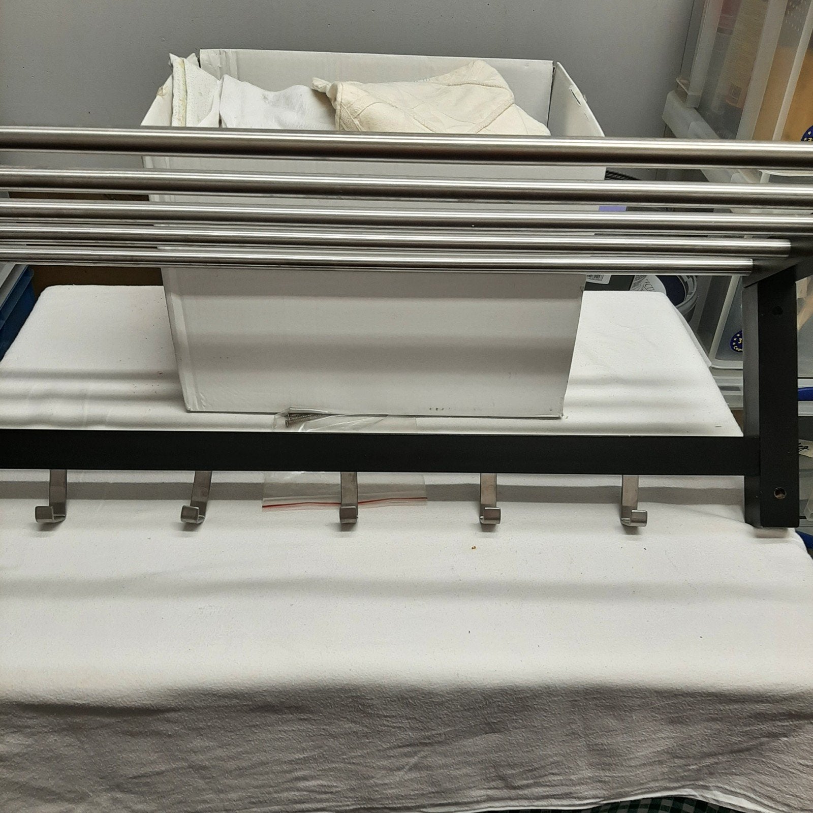 stevige hang kapstok met hoedenplank, Gebruikt, Minder dan 100 cm, Metaal, Ophalen