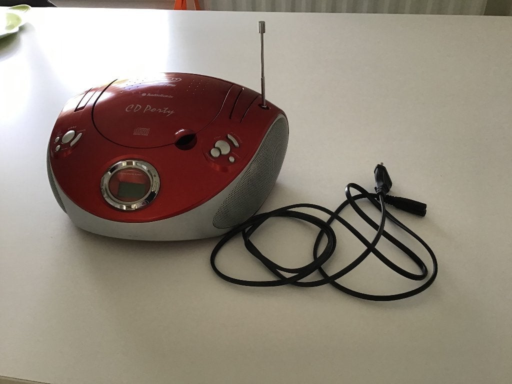 Radio lecteur CD AudioSonic, TV, Hi-fi & Vidéo, Enlèvement, Comme neuf, Autres types, Rouge