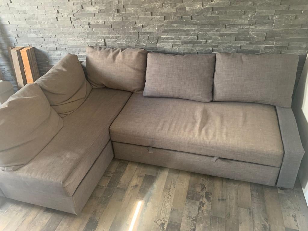 Zetel - slaapbank FRIHETEN IKEA, Huis en Inrichting, Ophalen, Gebruikt, Stof