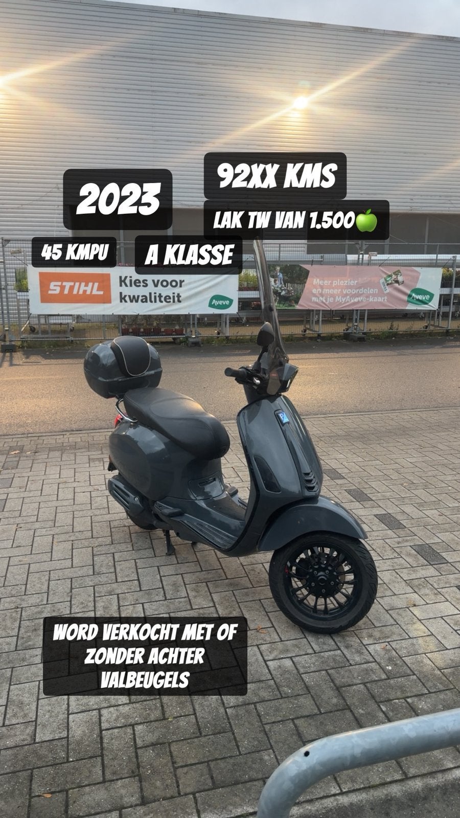 ️ TE KOOP: VESPA SPRINT 50CC – NANO GREY, Vélos & Vélomoteurs, Autres modèles, Comme neuf, Enlèvement, Classe A (25 km/h)