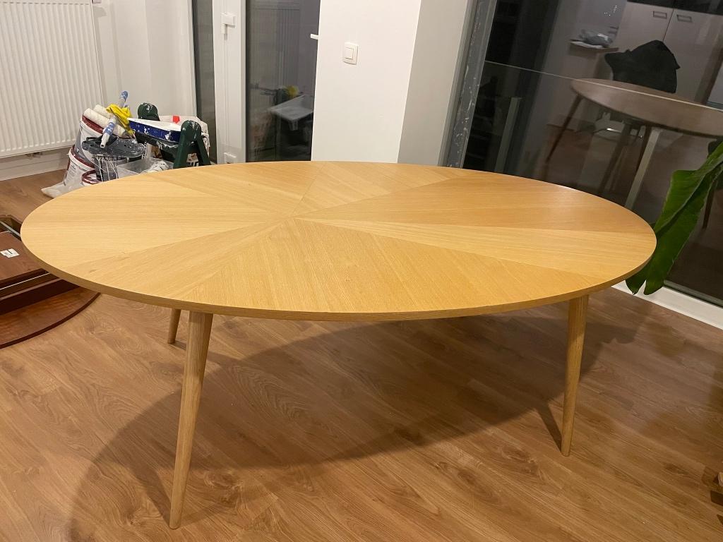 Ovale Eettafel, Ophalen, 100 tot 150 cm, 200 cm of meer, Zo goed als nieuw