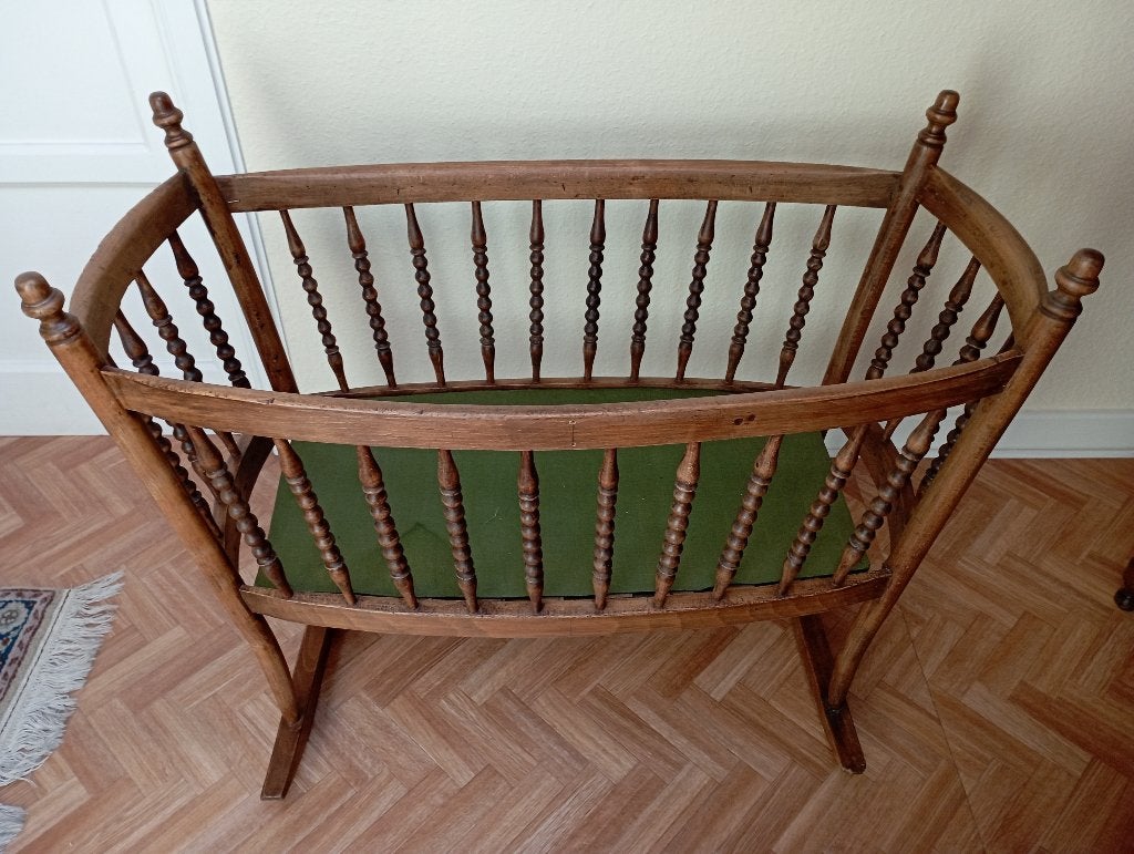 Vintage houten schommelwieg, Antiek en Kunst, Ophalen