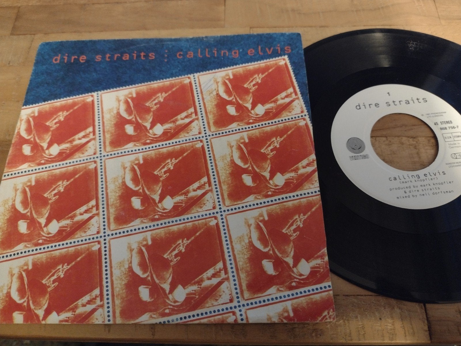 SINGLE: DIRE STRAITS: CALLING ELVIS (1991), Cd's en Dvd's, Vinyl Singles, 7 inch, Ophalen of Verzenden, Zo goed als nieuw, Pop