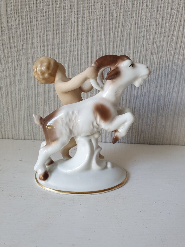 Gerold Porzellan Bavaria – jongen met ram - 1937-1949, Antiek en Kunst, Ophalen of Verzenden