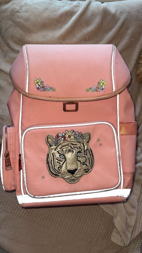 Jeune premier boekentas, Handtassen en Accessoires, Tassen | Schooltassen, Gebruikt, Aktetas of Boekentas, 40 tot 50 cm, Roze