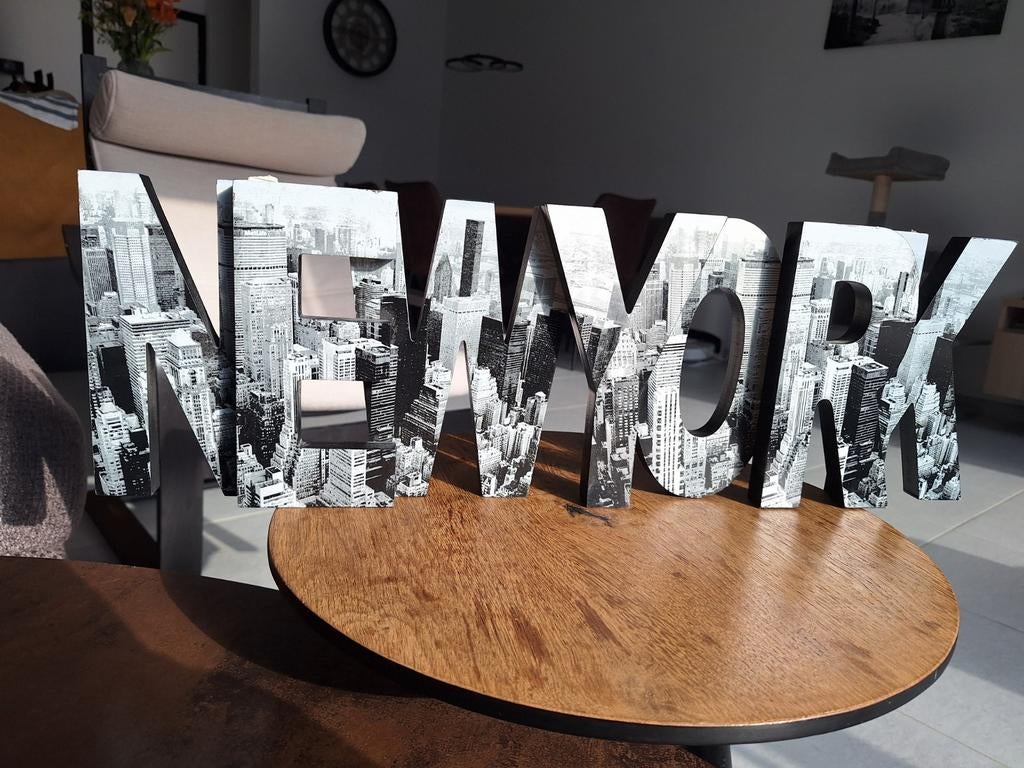 Prachtige "New York" Wanddecoratie / Decoratieletters, Ophalen of Verzenden