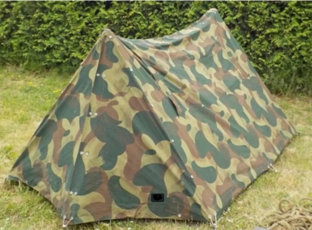 Tente camouflé pour para/commando (2 personnes) - ABL, Collections, Objets militaires | Général, Armée de terre, Enlèvement ou Envoi