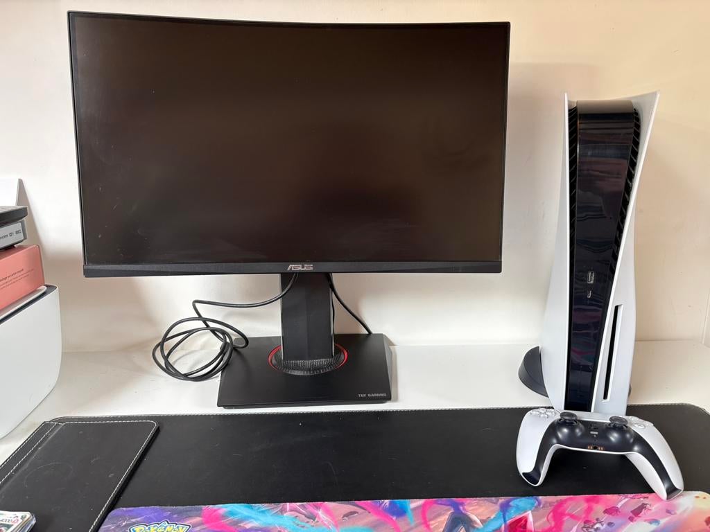 Ps5 + gaming monitor, Games en Spelcomputers, Spelcomputers | Sony PlayStation 5, Ophalen, Zo goed als nieuw