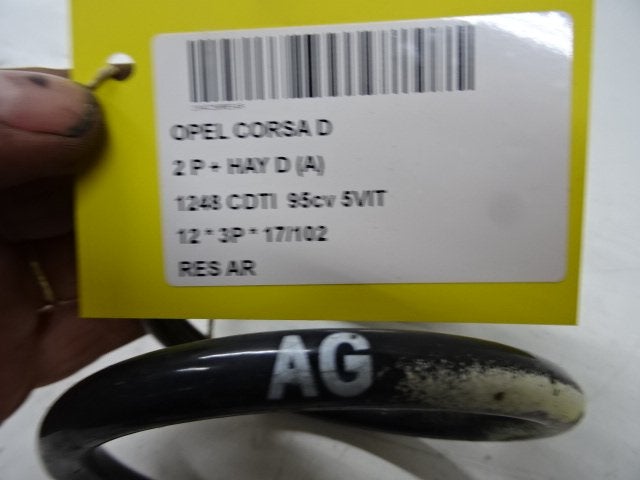 RESSORT DE SUSPENSION ARRIERE Opel Corsa D (01-2006/12-2014), Opel, Opel Automobile GmbH, Utilisé, Kontakt-opel@opel.com