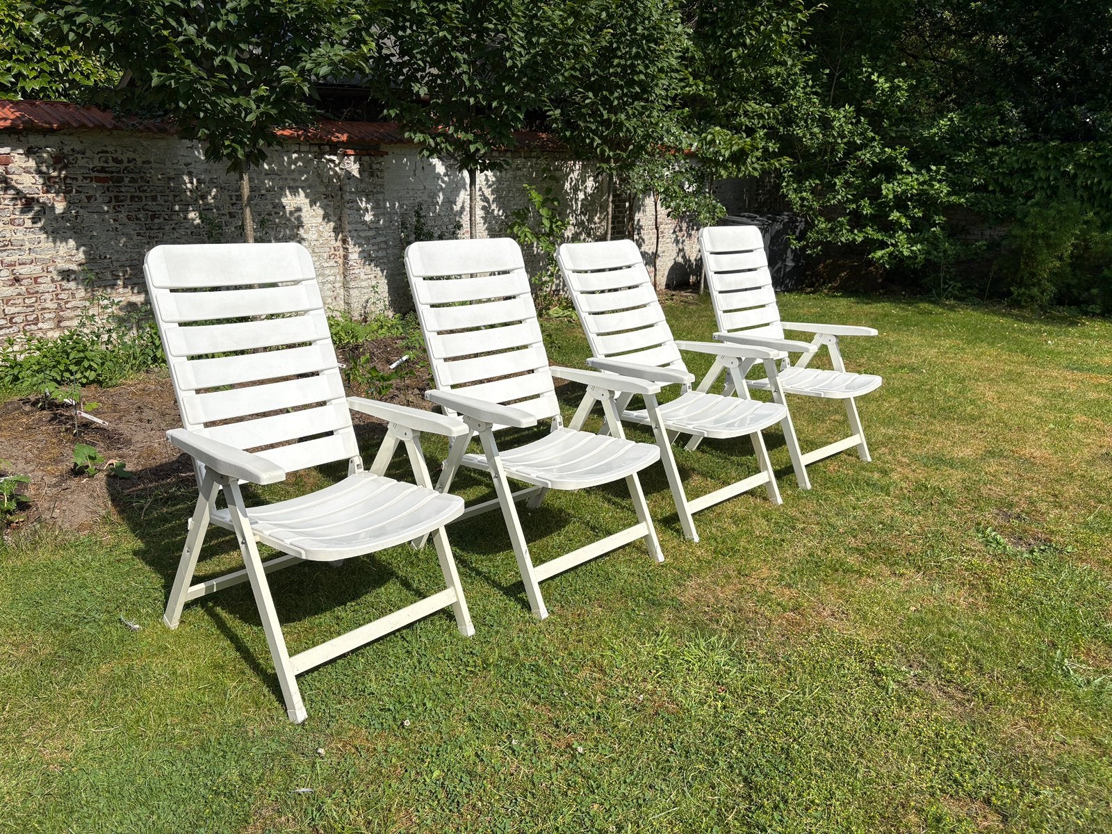 Tuinstoelen, Jardin & Terrasse, Chaises de jardin, Enlèvement, Comme neuf, Synthétique, Pliant