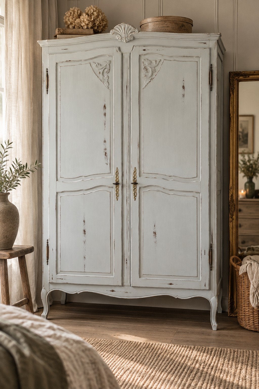 Prachtige kledingkast – brocante / landelijke stijl, Huis en Inrichting, Ophalen