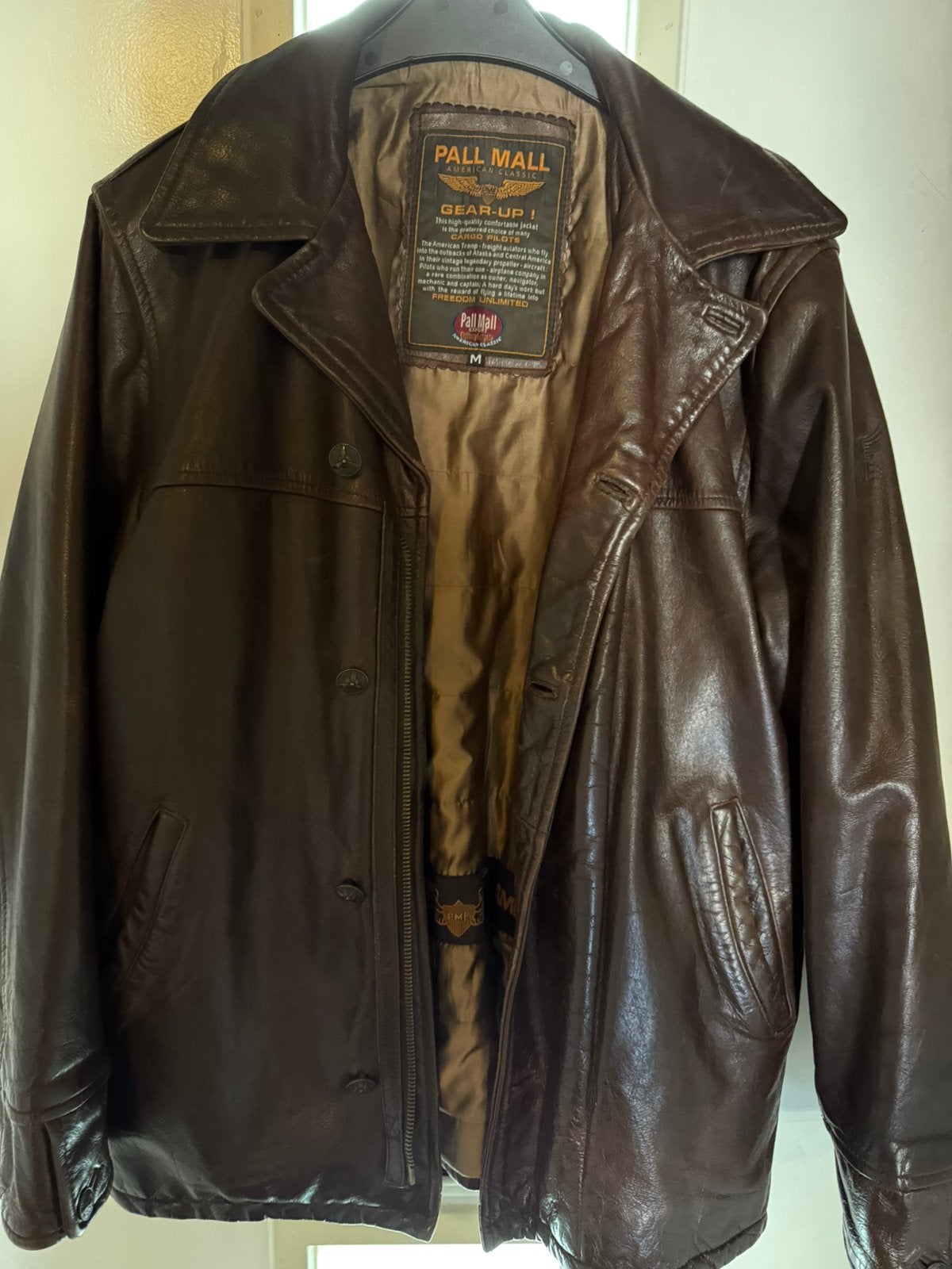 Pall mall american classic lether jacket, Kleding | Heren, Jassen | Winter, Ophalen of Verzenden, Zo goed als nieuw